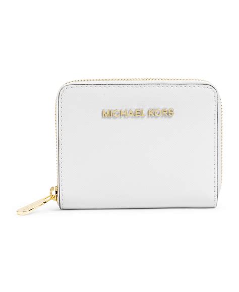 optic white michael kors wallet